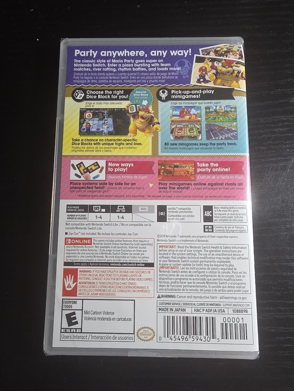 New Sealed - Super Mario Party Nintendo Switch Game 2018 - Picture 3 of 3